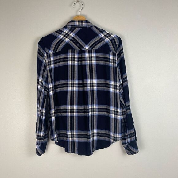 RAILS Hunter Plaid Button Down Shirt in Admiral Blue - Picture 3 of 8